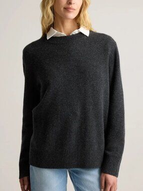 Quince Mongolian Cashmere Oversized Sweater In Charcoal Women's Size S (NWT)